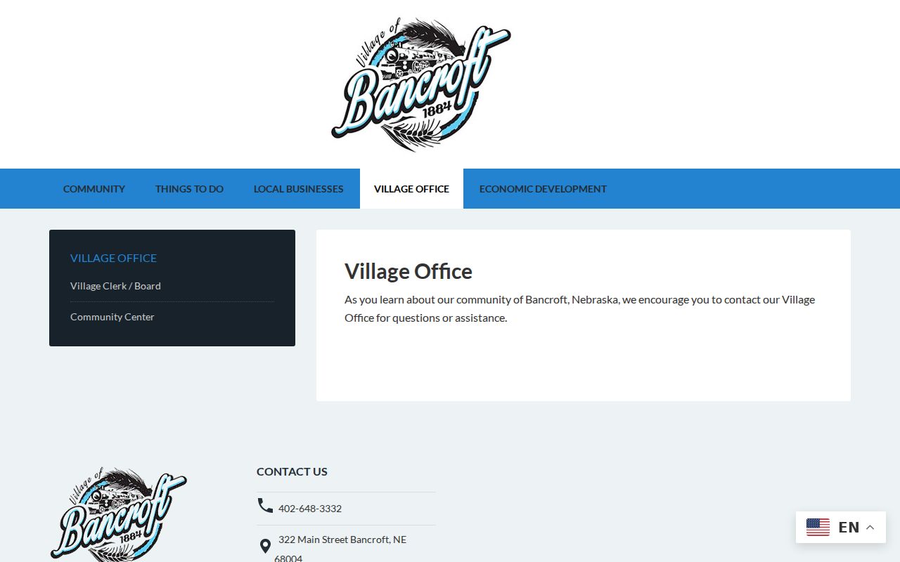 Bancroft court docket village office contact page