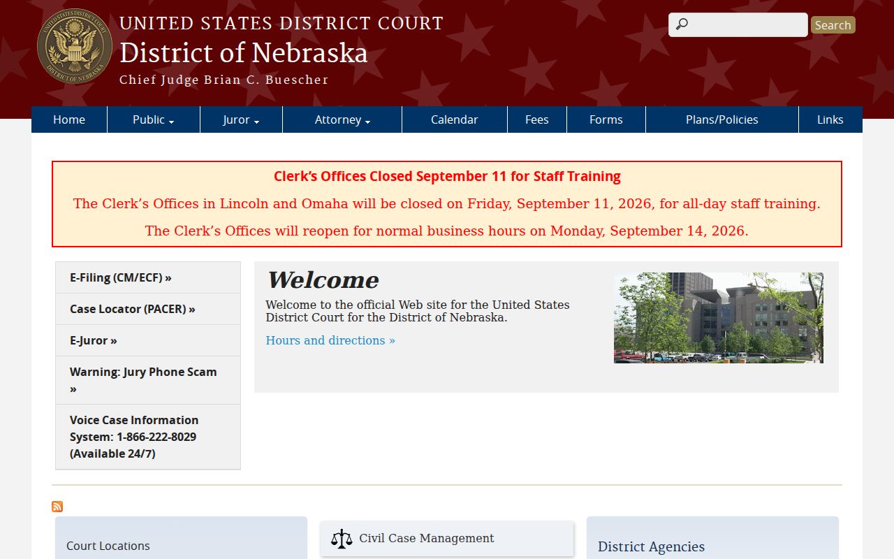 Cuming County court docket federal court records distinction
