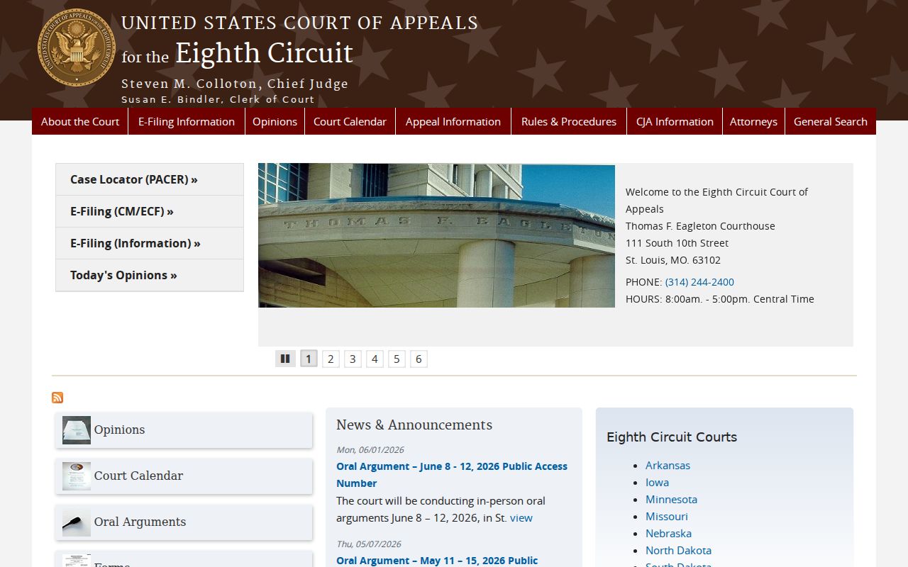 Cuming County court docket federal appellate records distinction